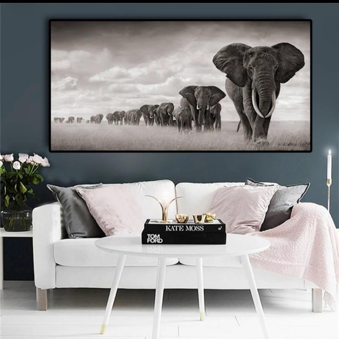 In Stock African Safari Canvas Painting Furniture Home Decor