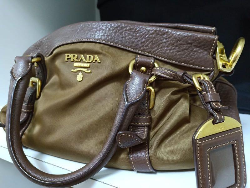 Authentic Prada BN1840 Tessuto in Brown (Corinto) Gold Hardware without  Shoulder Strap