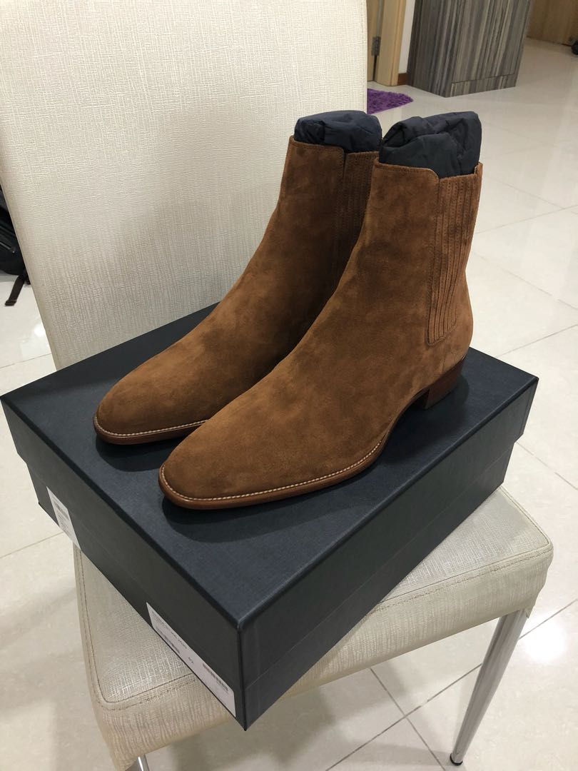 Authentic Saint Laurent Paris Suede Wyatt 30 in Wood Men s