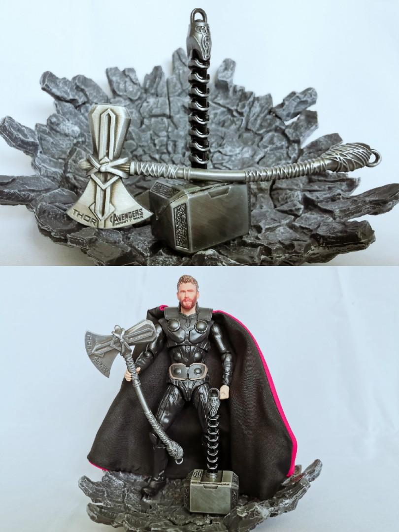 Avengers Endgame Thor Stormbreaker And Mjolnir Hammer Die Cast Keychain Toys Games Bricks Figurines On Carousell Thor hammer mjolnir & stormbreaker axe keyring/keychain combo marvel avengers. avengers endgame thor stormbreaker and mjolnir hammer die cast keychain
