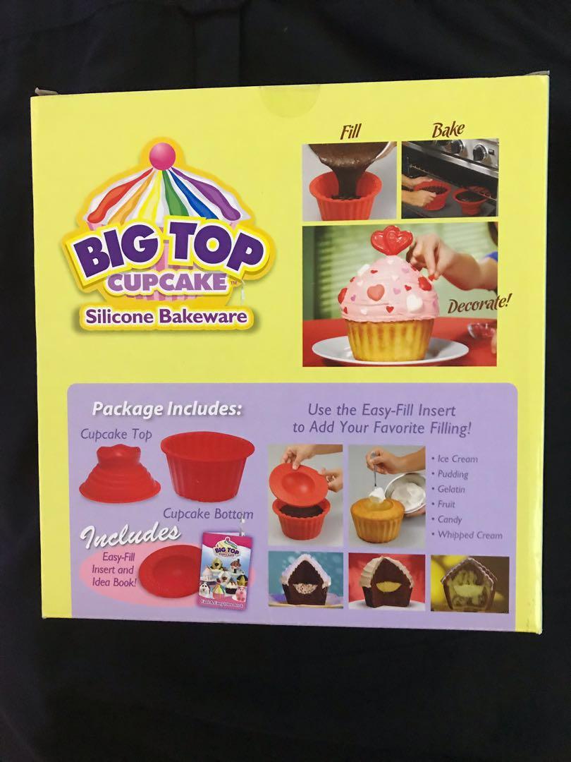 Big Top Cupcake Silicone Bakeware As Seen On TV Oversized Cupcakes Cake Mold