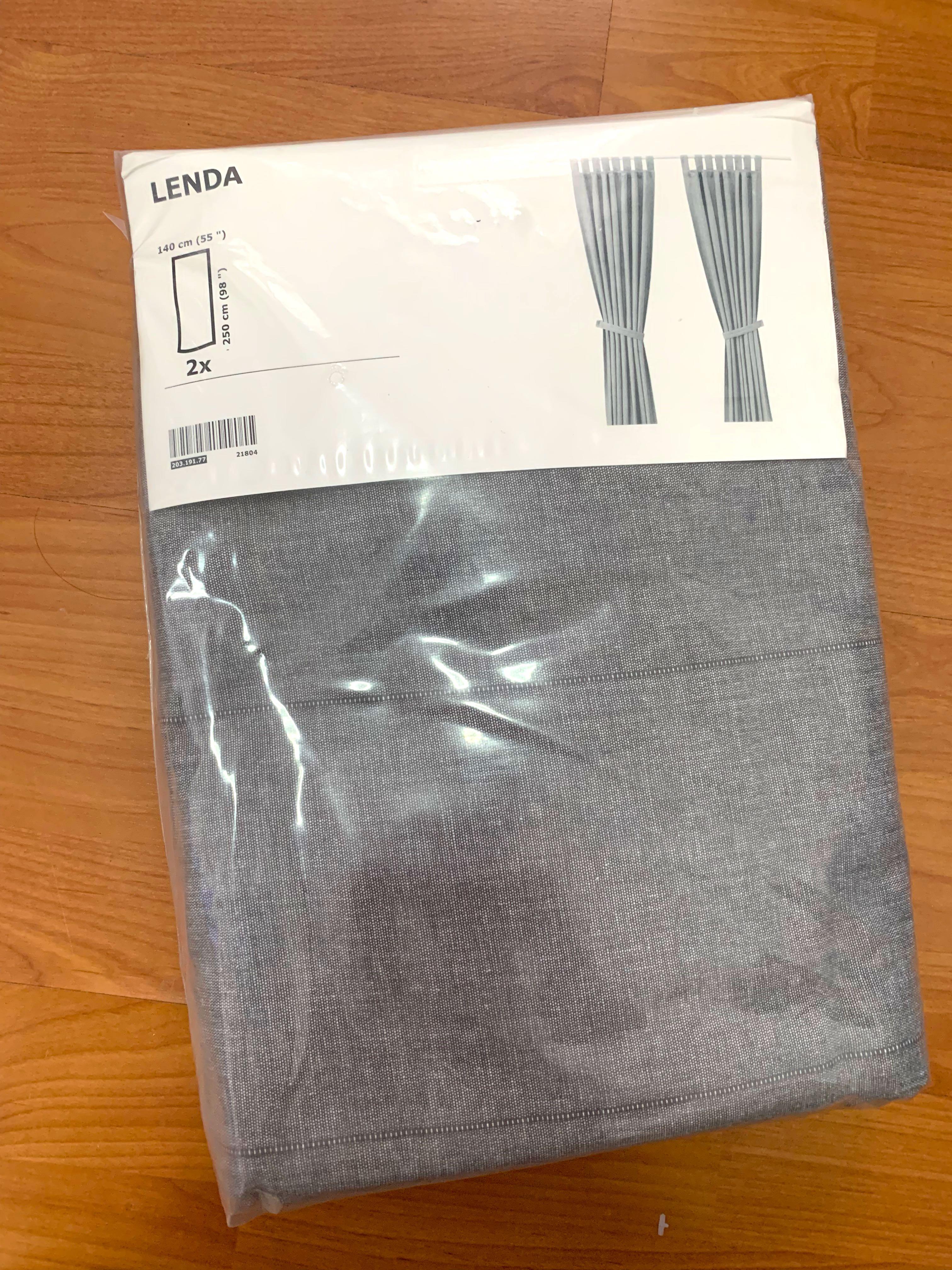 Bnib Ikea Lenda Curtains W Tie Backs In Grey Blue Furniture