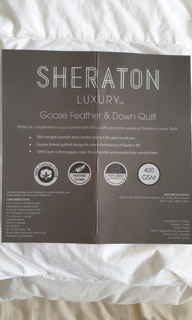 Sheraton goose outlet feather down quilt
