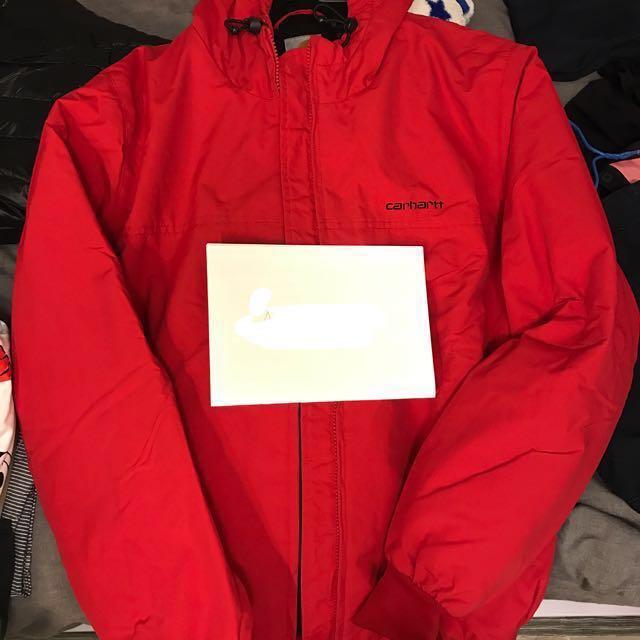 vans jacket mens red