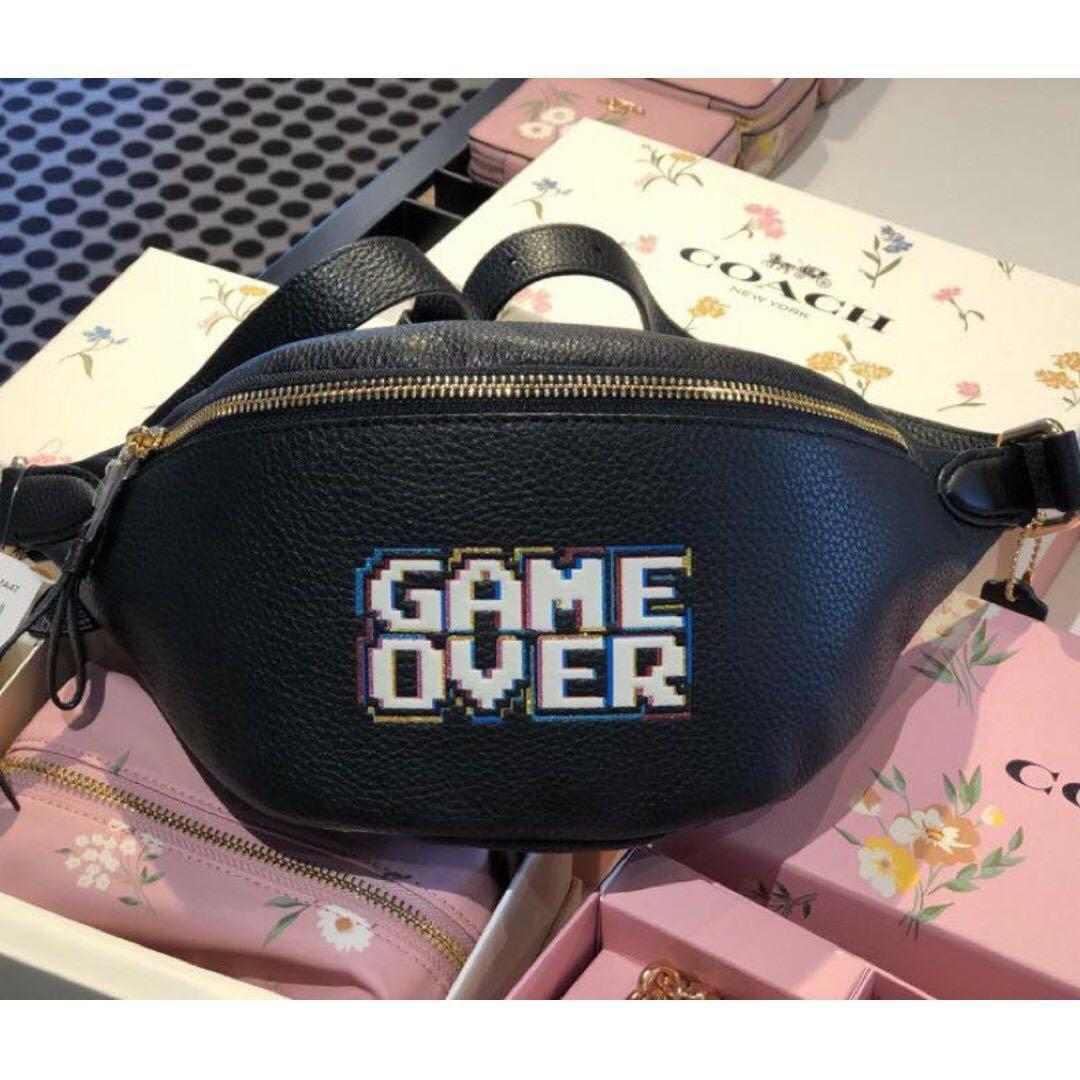 coach x pac man limited edition BELT BAG in Signature Canvas