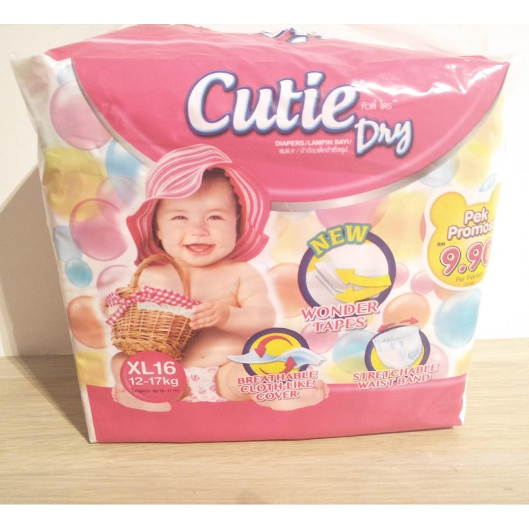 FREE Cutie Dry Diapers XL Left 30 pcs Babies Kids Babies