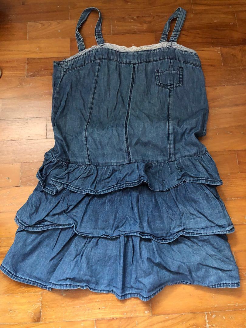 slim fit dress slacks Mia Belle Girls Denim Dress