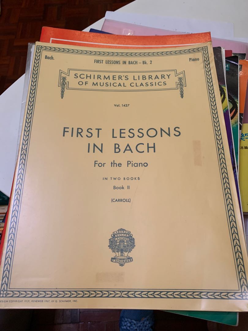 First Lessons In Bach For The Piano Book I Book Ii Music Media