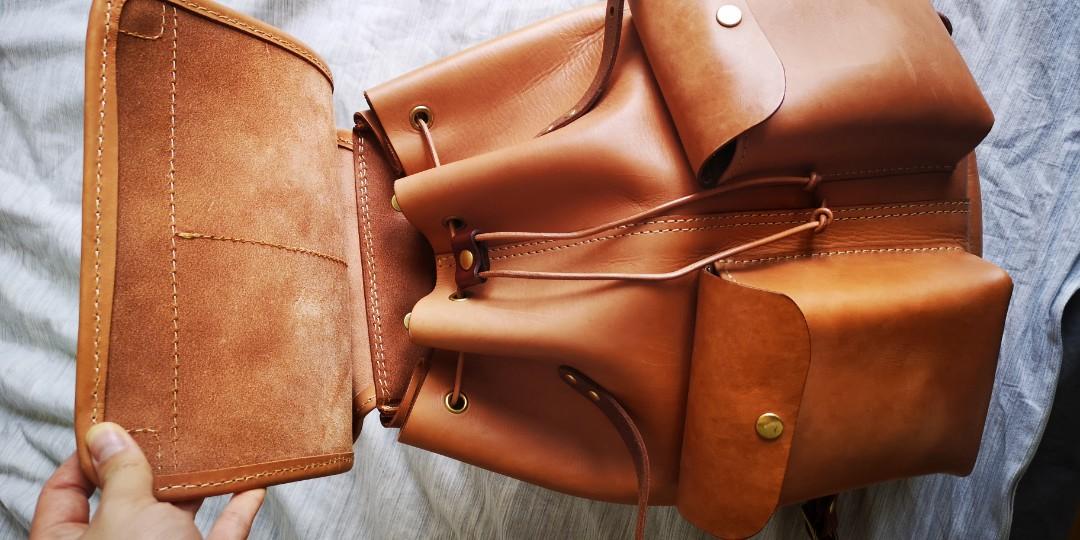 Full Leather backpack - made in Japan-only one in the world, Men's ...