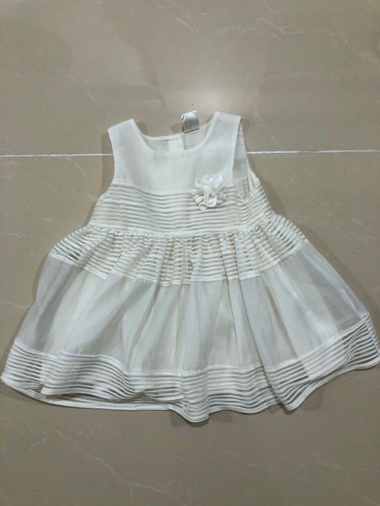 h&m baby girl white dress