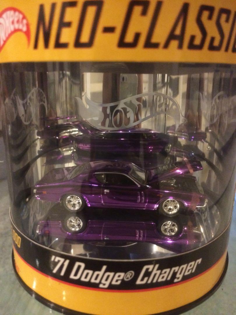 Hotwheels Neo classics 71 Dodge Charger Oil can 3000 limited Rare 
