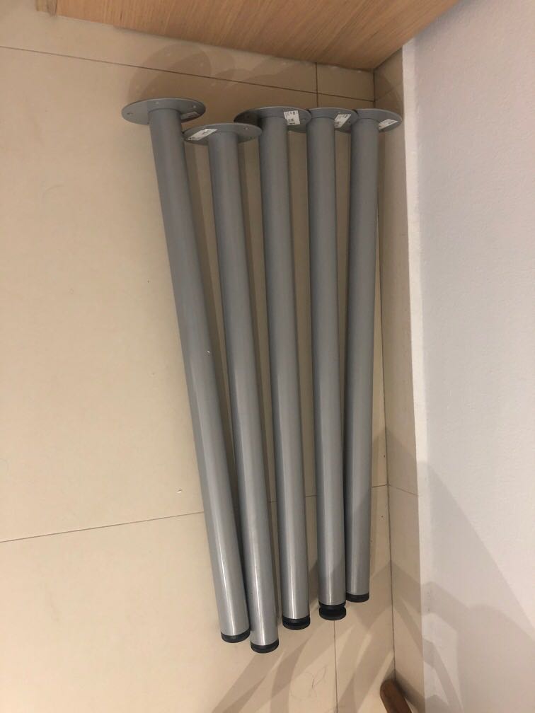 IKEA table legs ADILS (5 pcs) & BEKANT table top, Furniture & Home