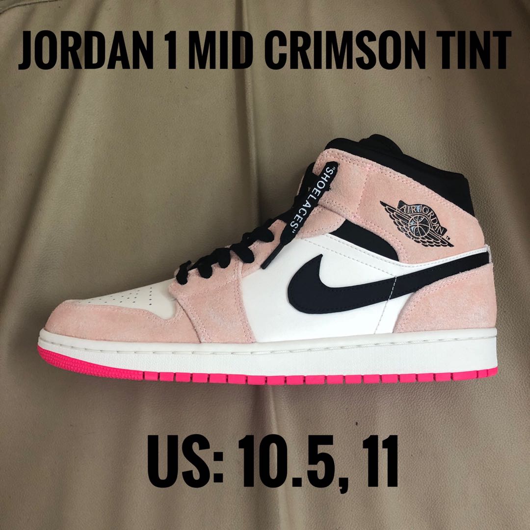 Jordan 1 Mid Crimson Tint, Men's 