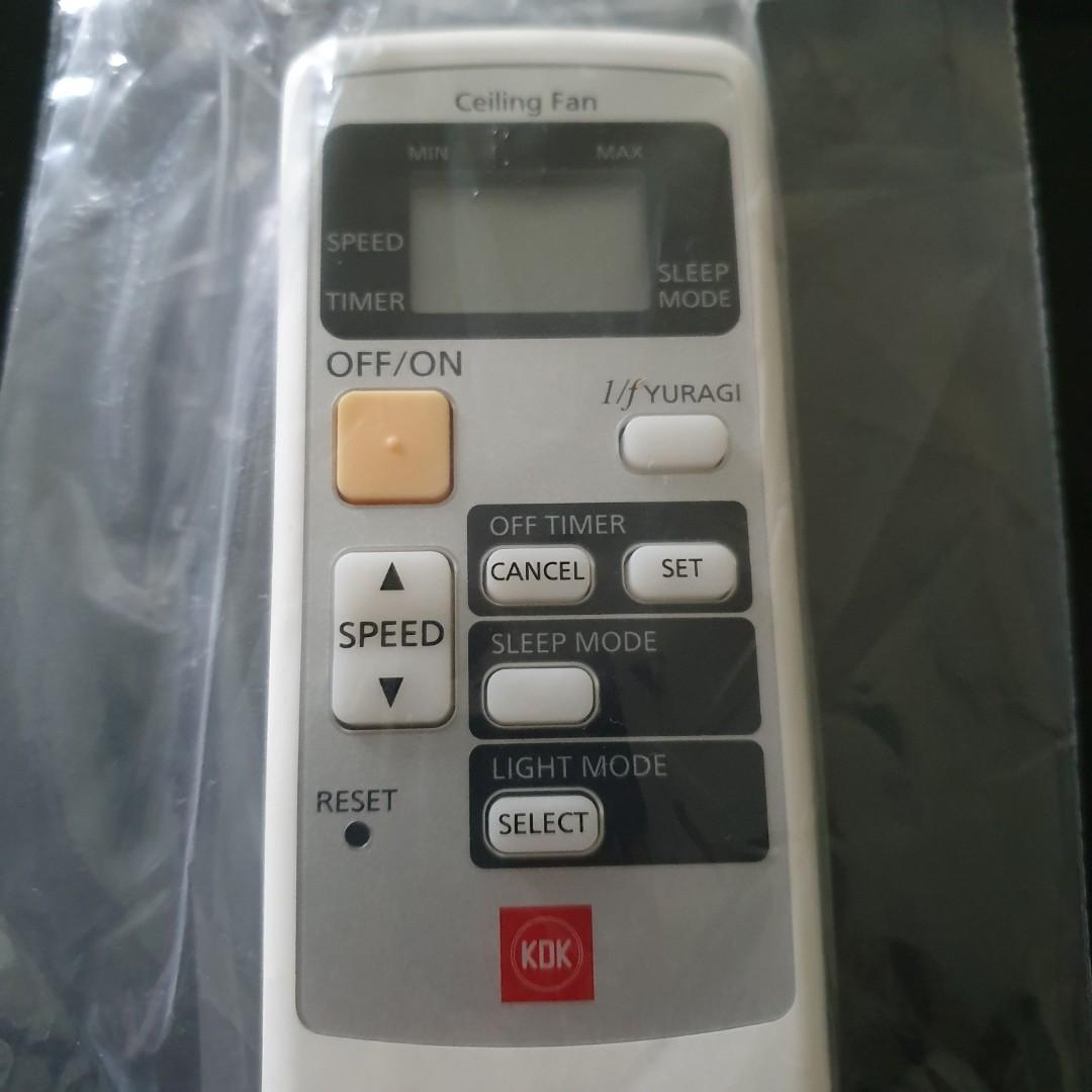 Kdk Ceiling Fan Remote Control K15u2 Home Appliances Cooling