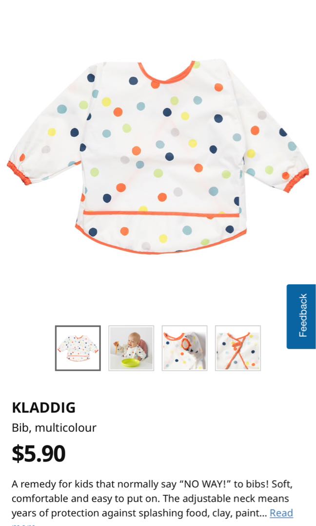 ikea kladdig bib