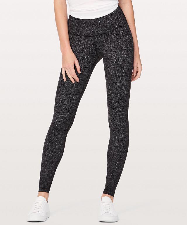 Lululemon Wunder Under Hi-Rise Tight (Brushed 28) Black Size 6