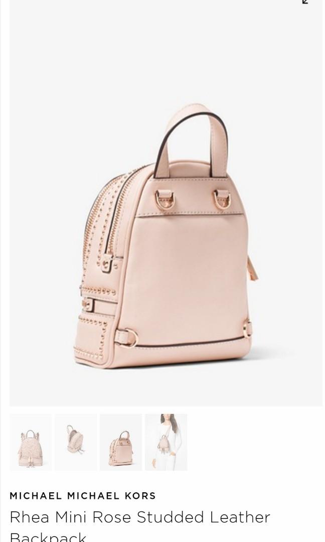 michael kors rhea mini studded leather backpack