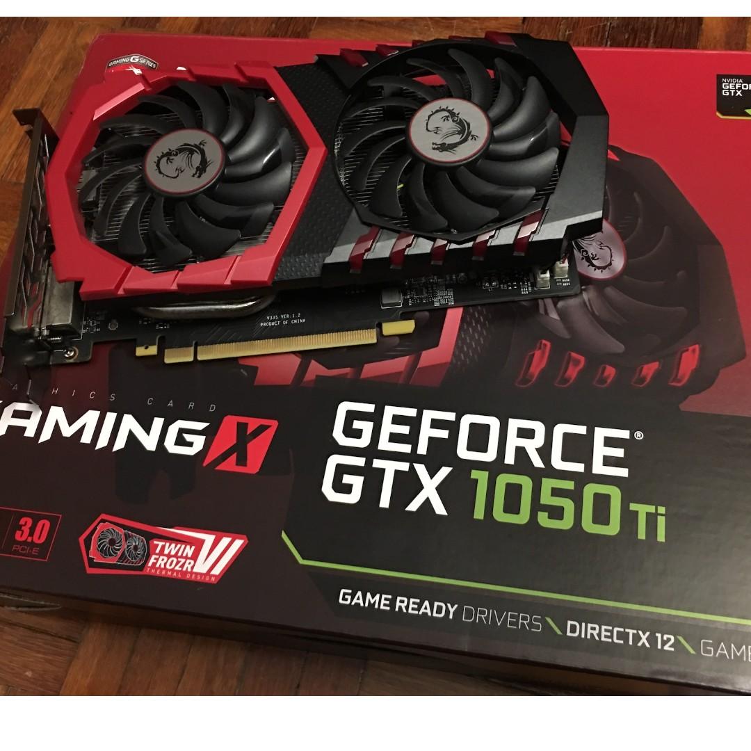 MSI GTX 1050Ti LEDs Gaming Graphics Card Computers Tech