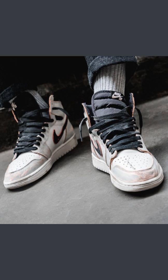 Nike SB X Jordan 1 Light Bone Men s Fashion Footwear Sneakers