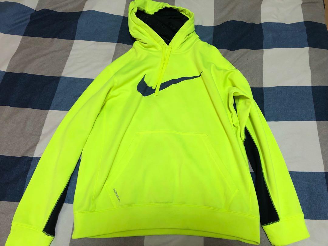 Nike therma fit hoodie neon new arrivals green