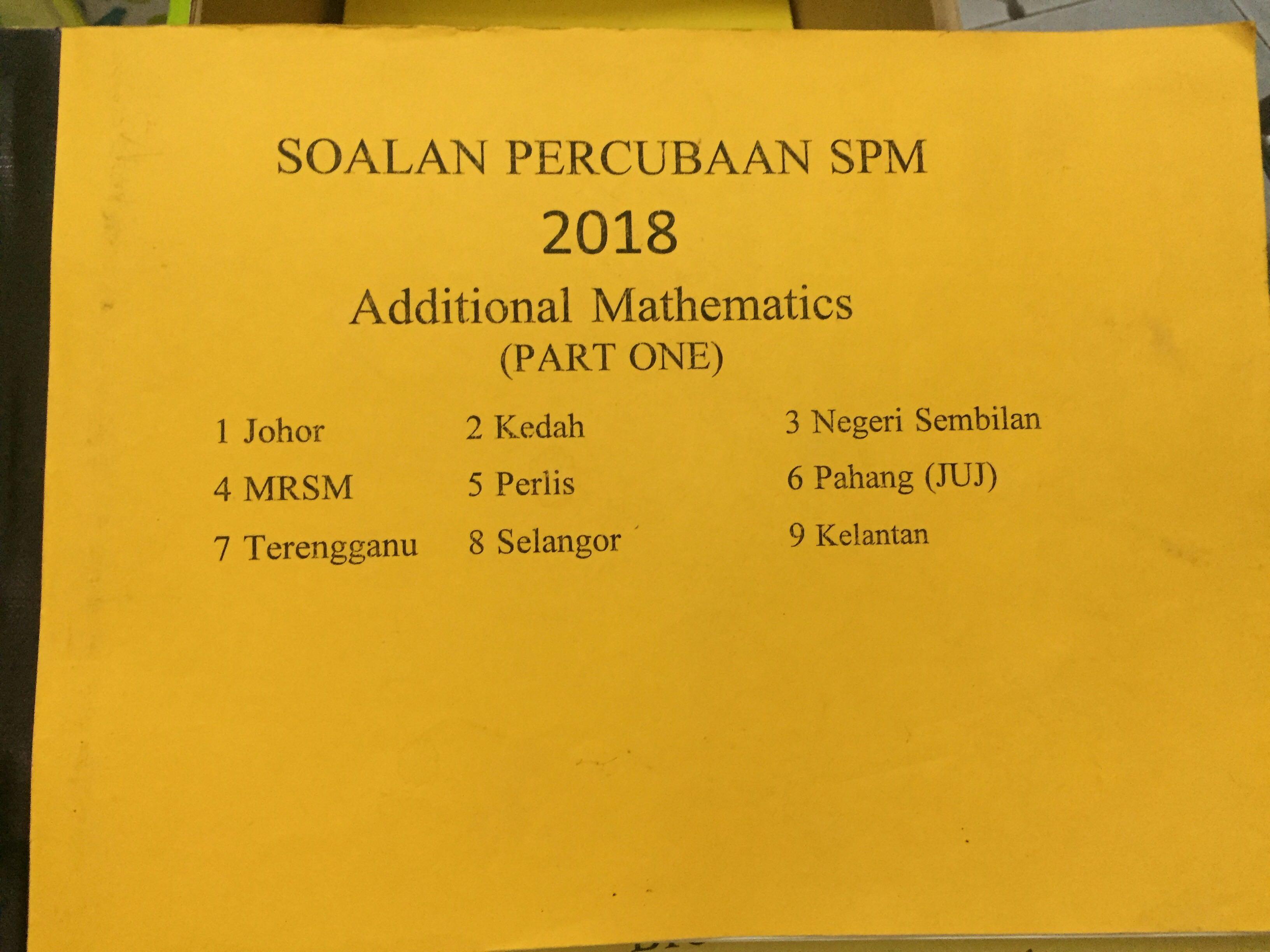 Past Year Trial Spm 2018 Papers Books Stationery Books On Carousell