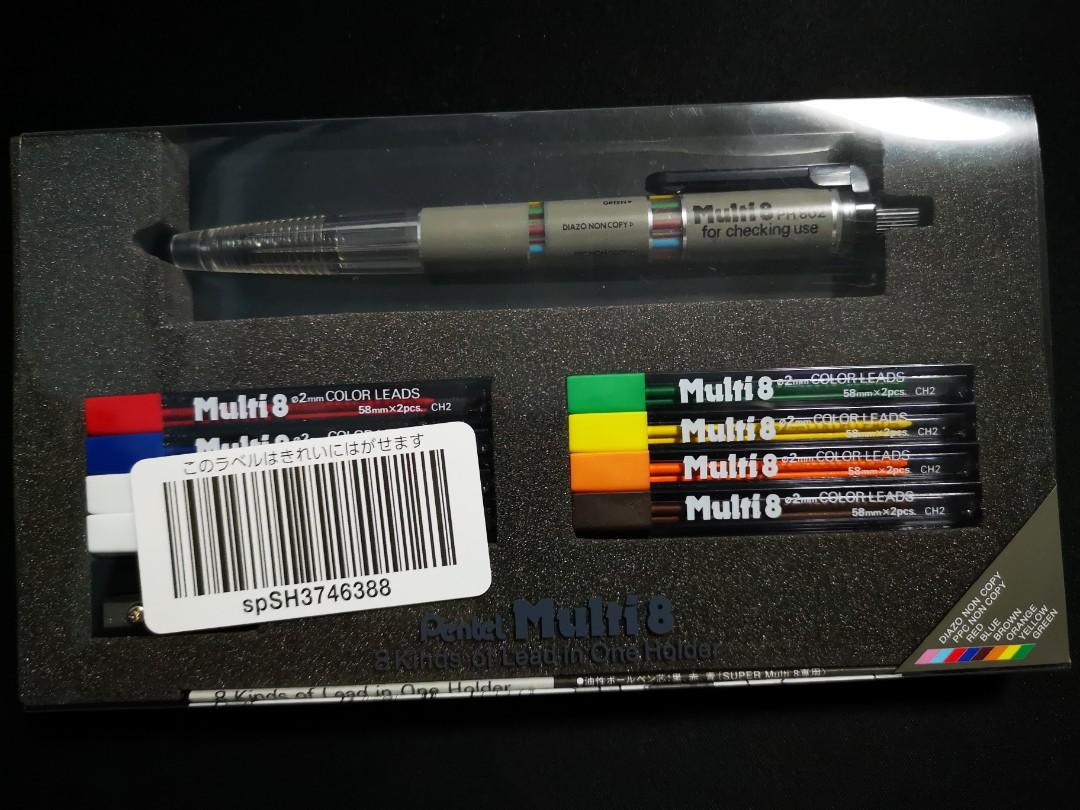 Pentel Multi 8 Color Mechanical Pencil With Refills Books
