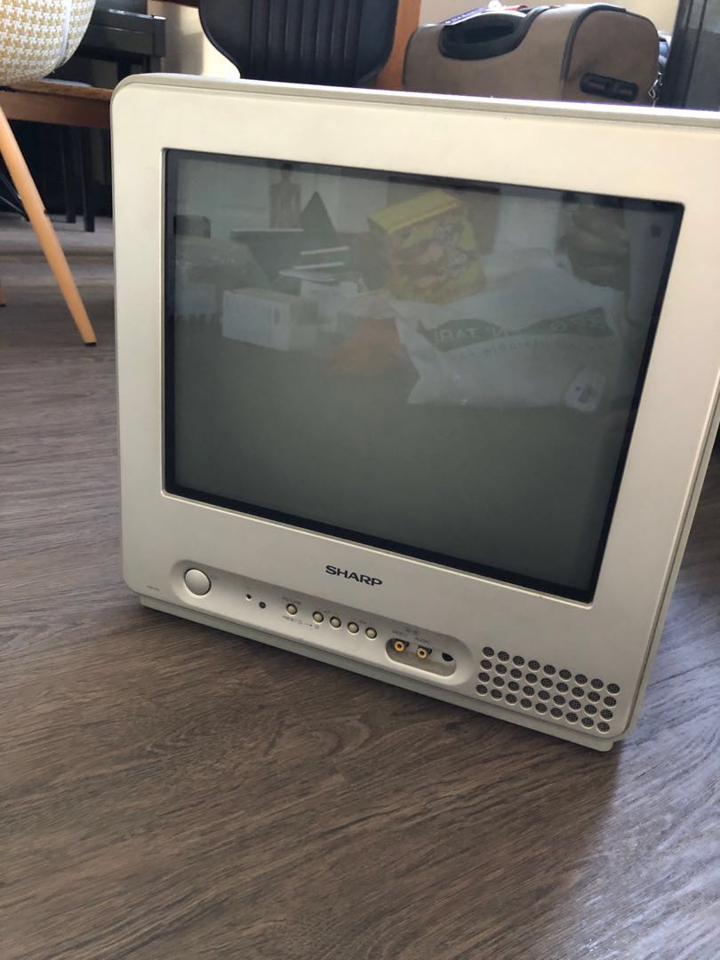 Sharp CRT 14 inches retro tv, TV & Home Appliances, TV & Entertainment