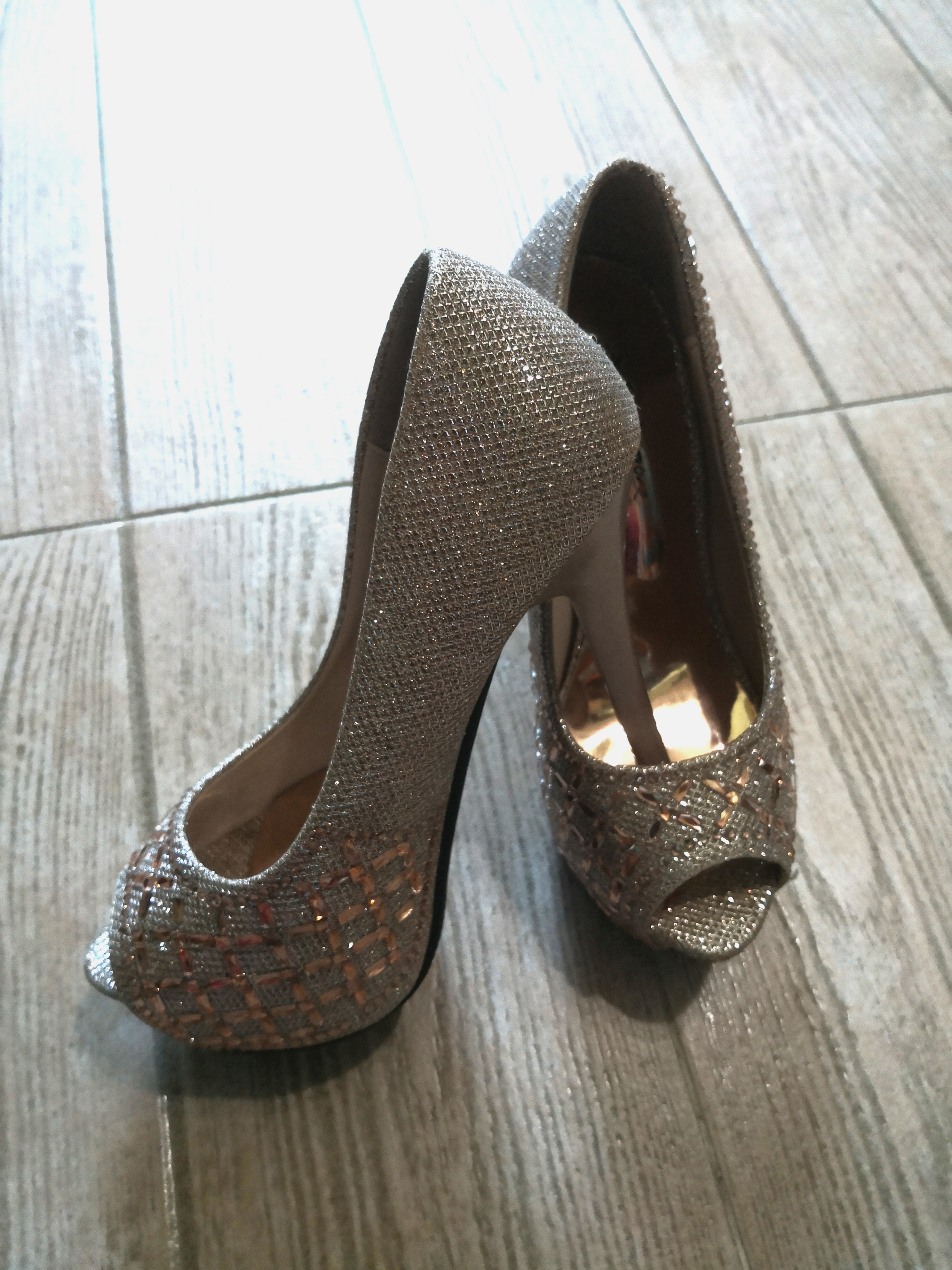 champagne gold heels