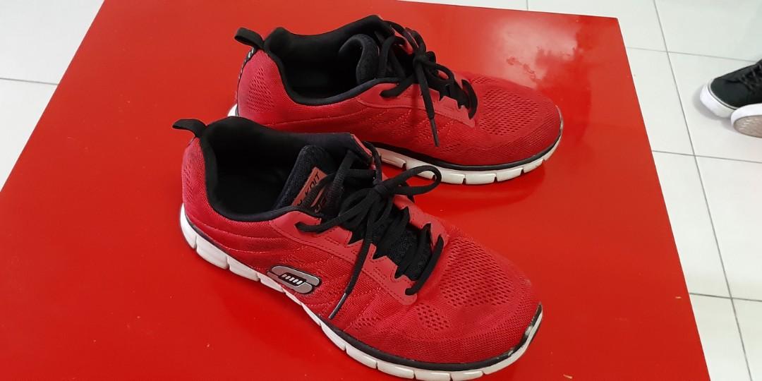 skechers air cooled memory foam red