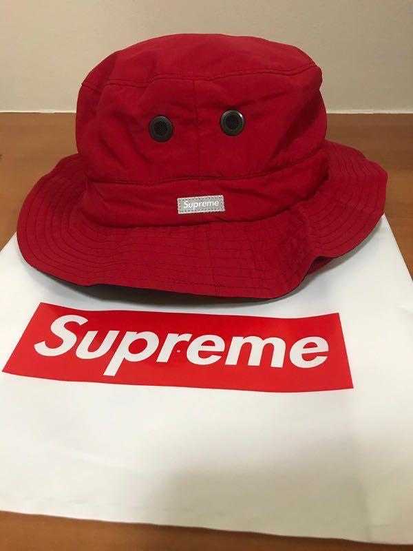 red supreme bucket hat