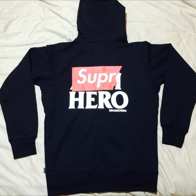 Supreme X Antihero Black Hoodie Luxury Sneakers Footwear on
