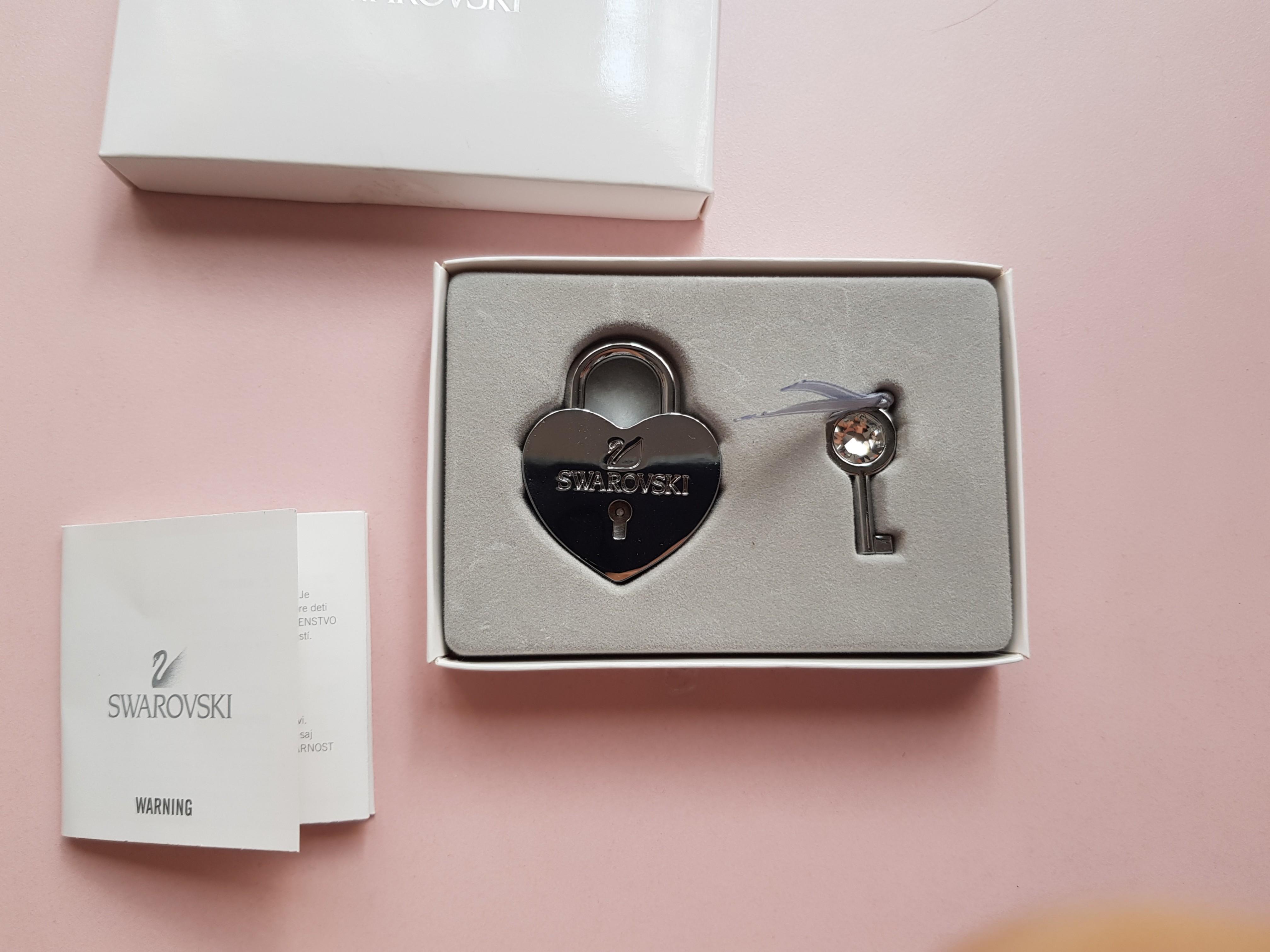 Swarovski heart lock and key online
