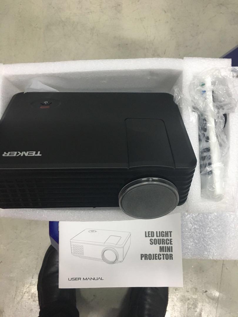 Tenker Led light source mini projector, TV & Home Appliances, TV