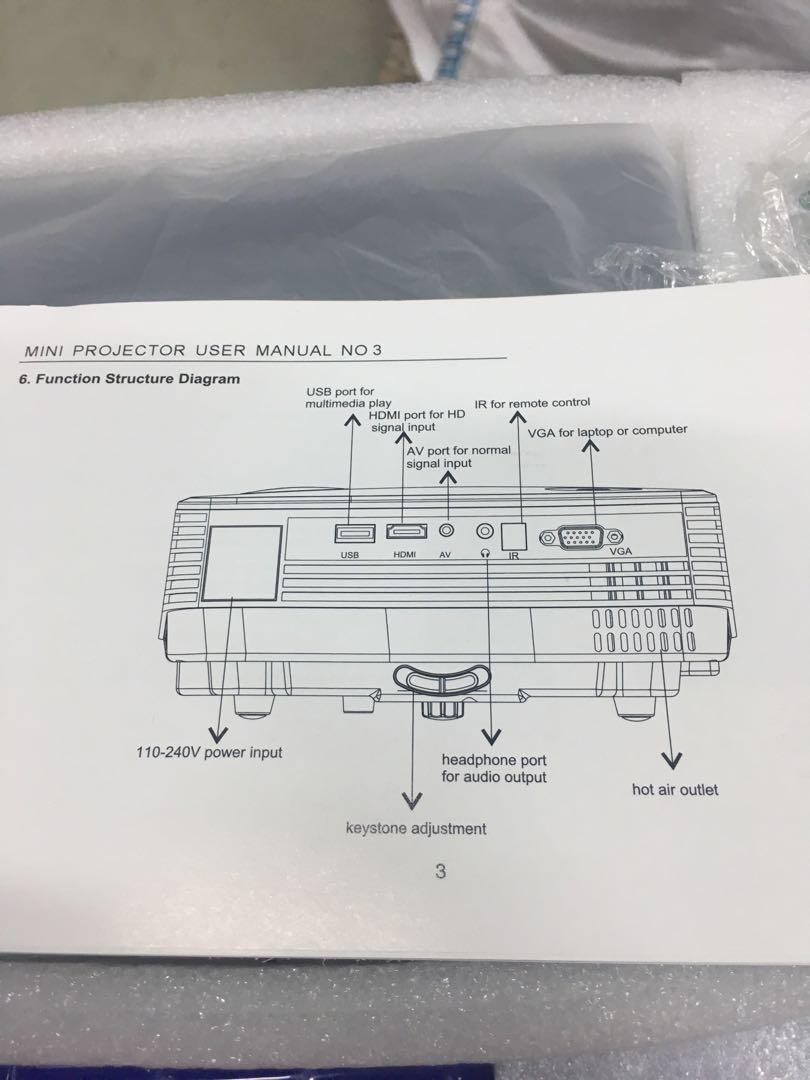 Tenker Led light source mini projector, TV & Home Appliances, TV