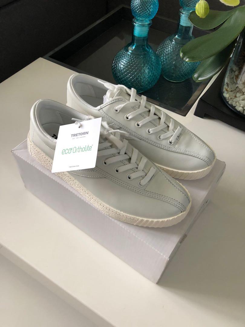 Tretorn Vintage Leather White Size 7 Womens Rubber Shoes Womens not Vans Converse Adidas Nike