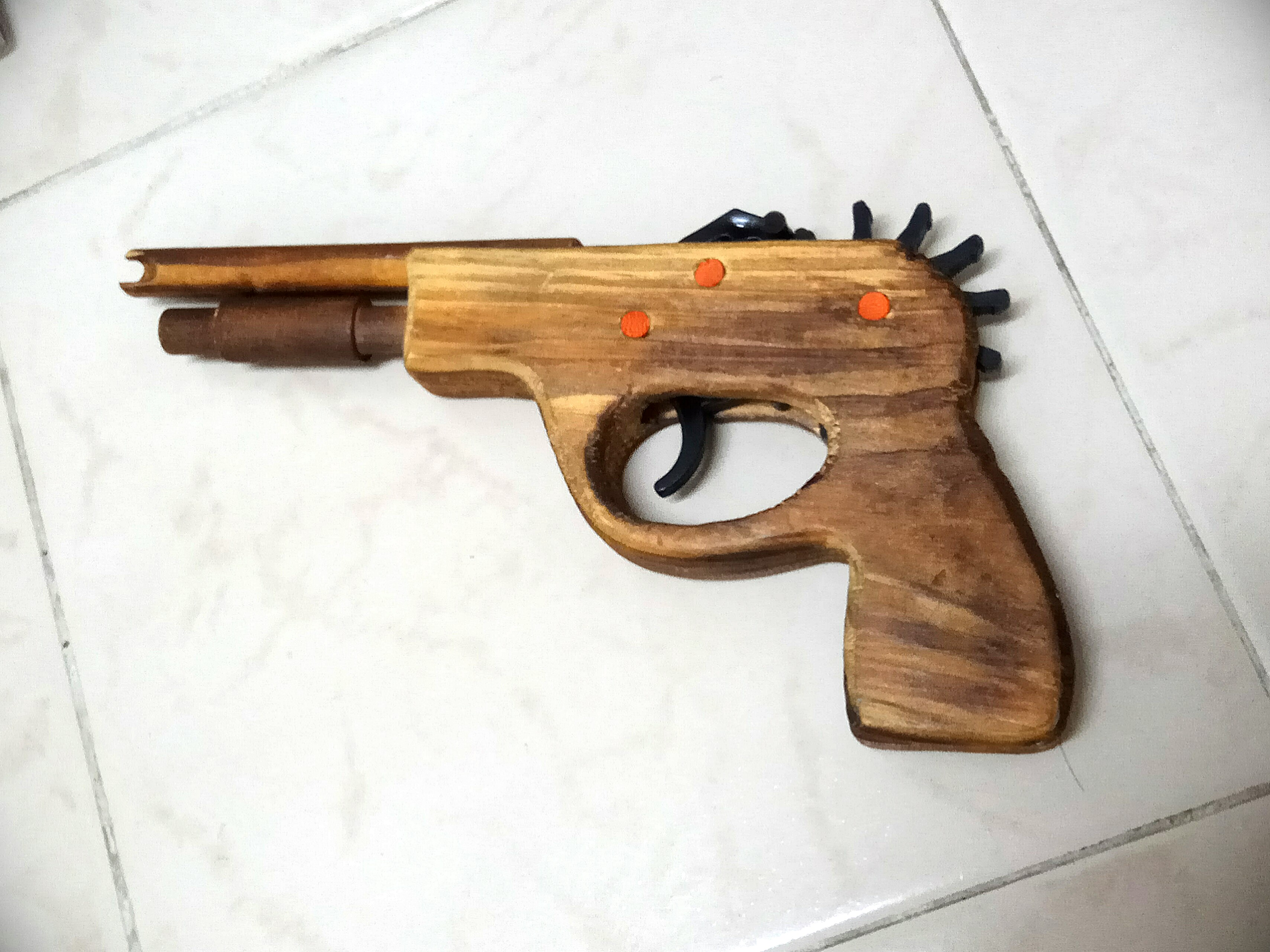 Wooden Rubber Band Gun, Hobbies & Toys, Toys & Games on Carousell