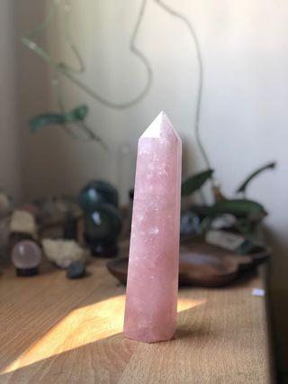 Large Rose Quartz Tower Point
