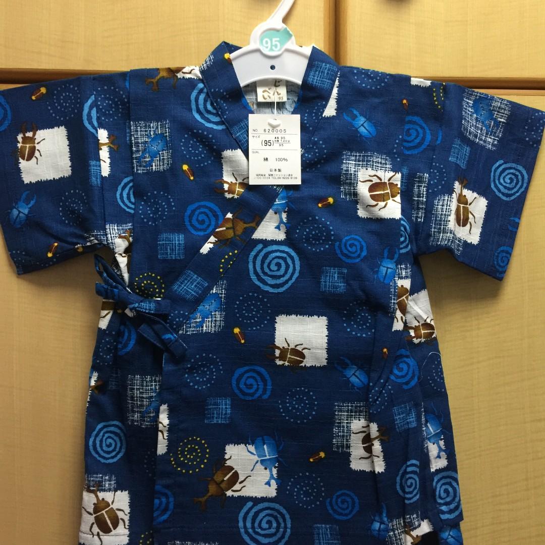 日式休閒服套裝 衫 褲 超舒適100 綿100 Made In Japan 95碼 2歲 甲虫仔有深淺藍兩色dark Blue Happykids 兒童 孕婦用品 時裝 Carousell