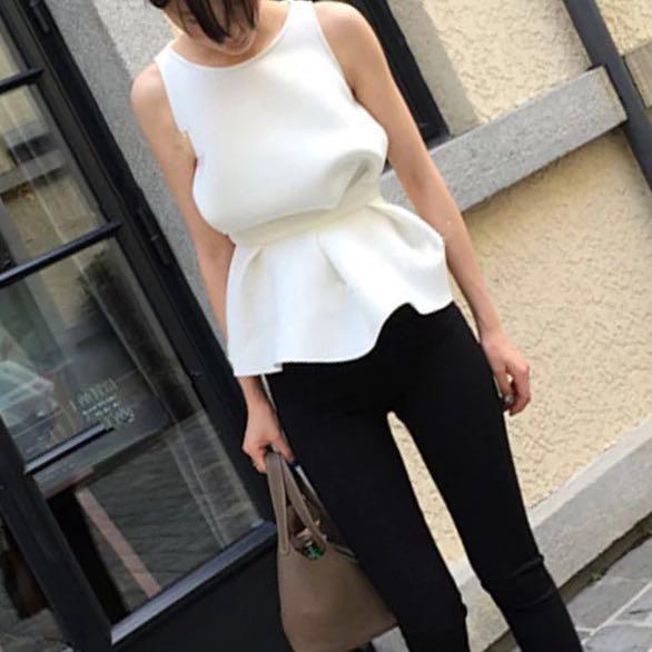 neoprene peplum top