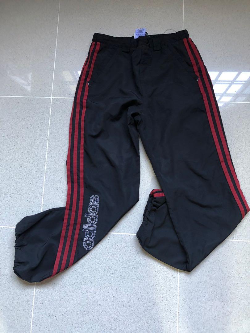 adidas track pants red stripes