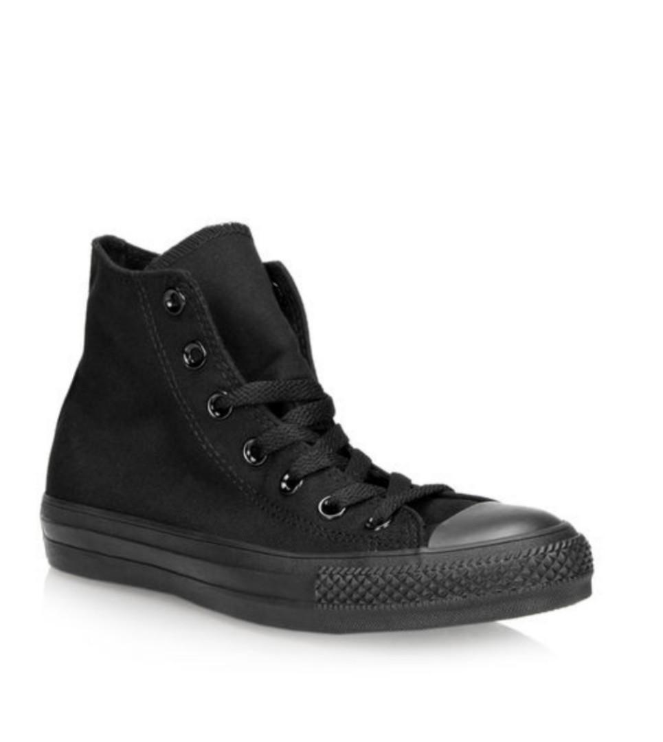 High top all black converse store