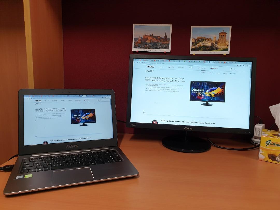 Asus Vp228he Gaming Monitor 21 5 Fhd 1920x1080 1ms Flicker Free Electronics Computer Parts Accessories On Carousell