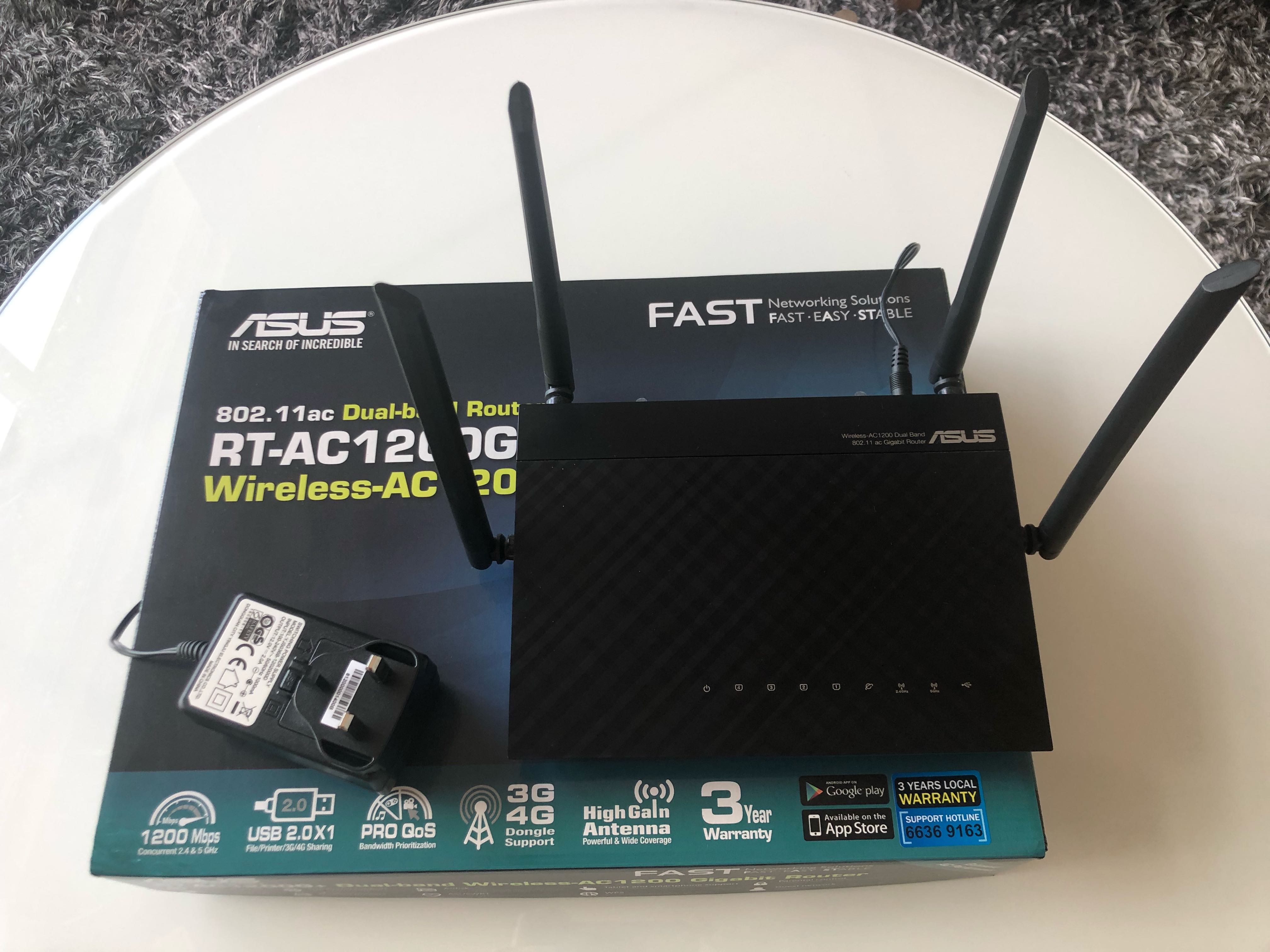 Asus Wireless Router AC-1200 Dual Band, Computers & Tech, Parts ...