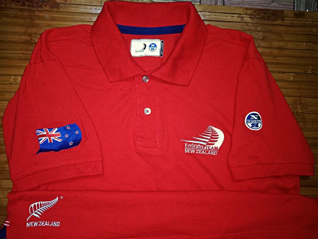 Authentic Emirates New Zealand North Sails Polo Shirts Men S