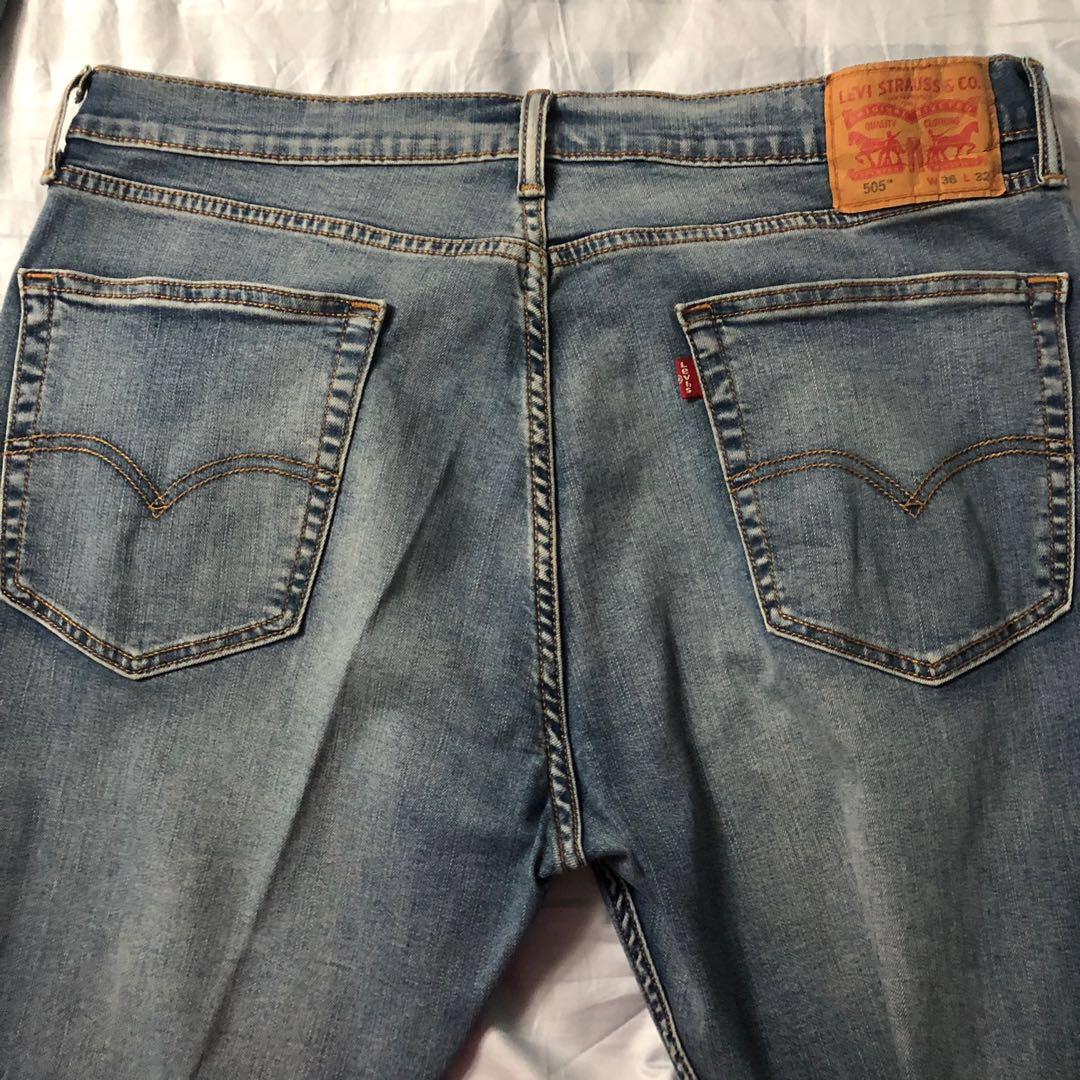 levis 505 tan jeans