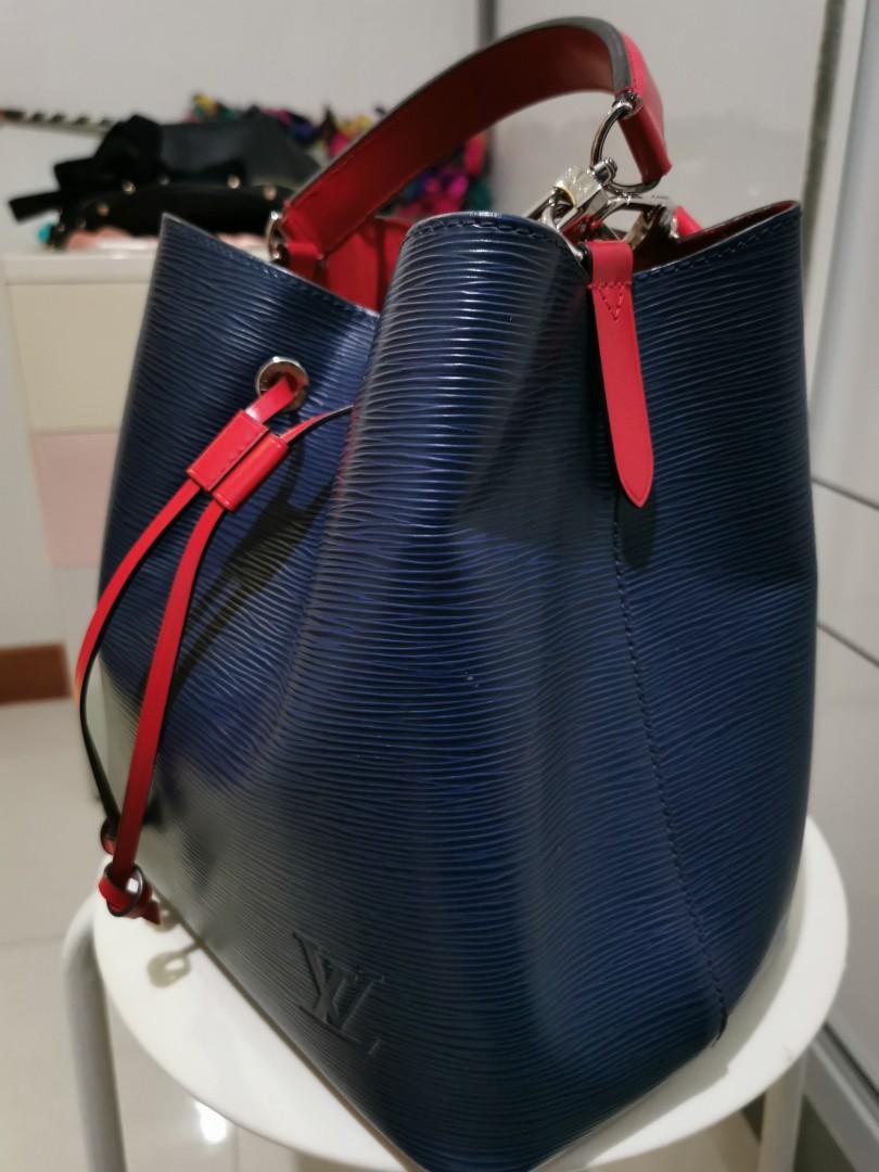 Authenticated Used LOUIS VUITTON Louis Vuitton Neonoe BB epi leather  shoulder bag handbag M57691 turquoise blue. 