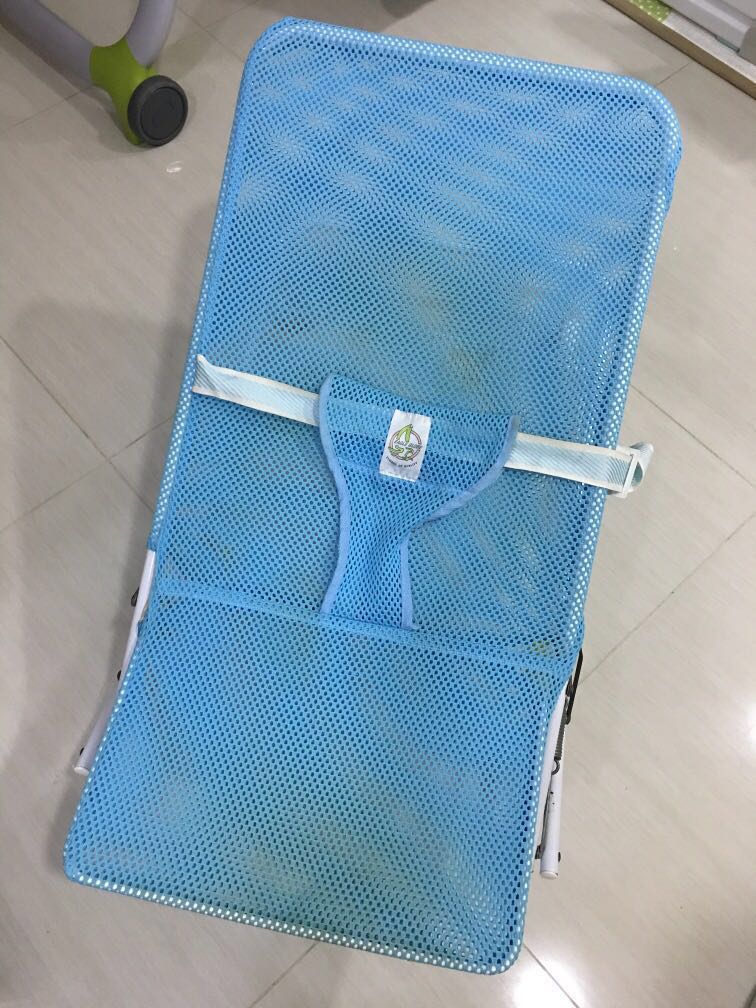 Baby Blue Mesh Rocker Chair with Wheels, Babies & Kids, Infant Playtime ...