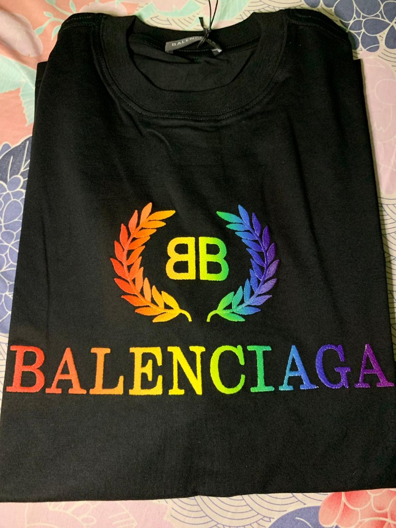 Balenciaga Rainbow tee, Men's Fashion 