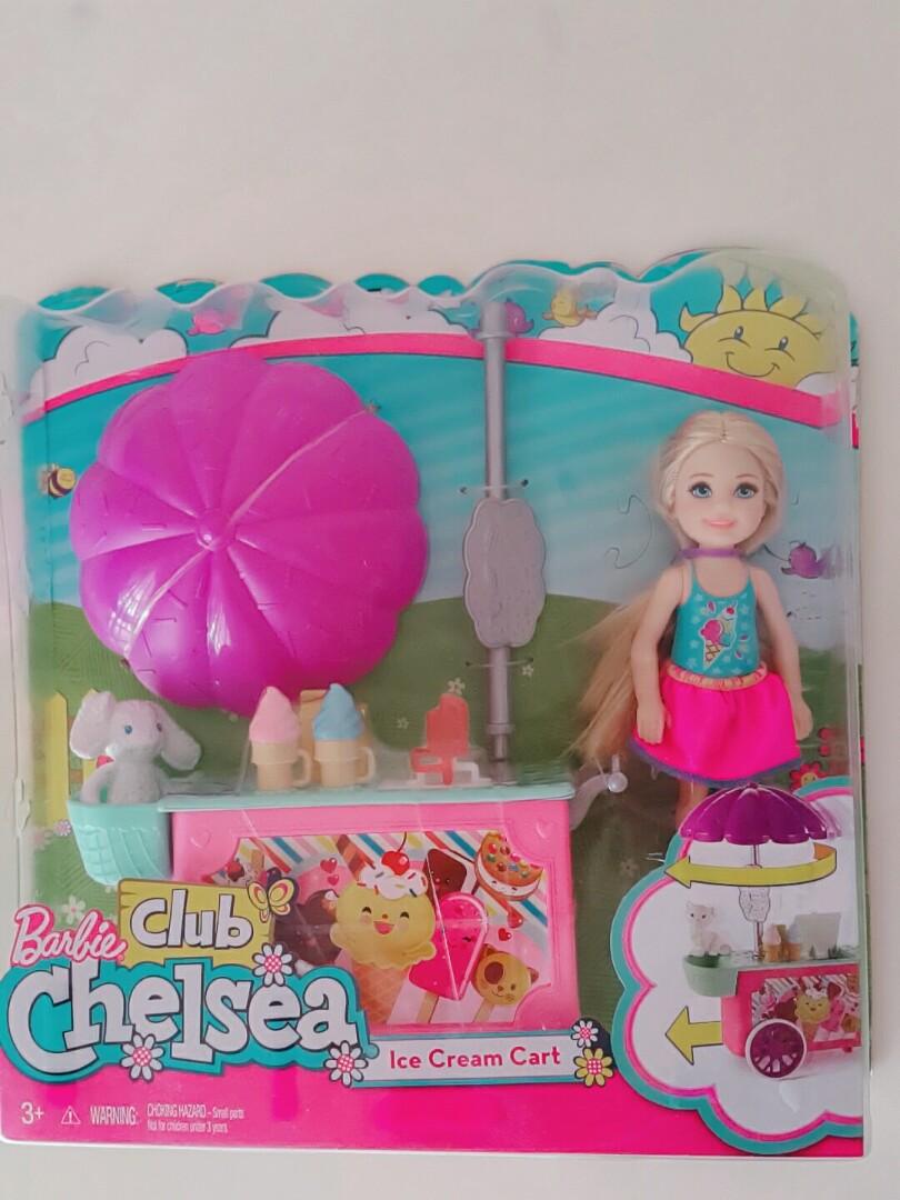 Barbie Chelsea Club ice cream cart picnic role playset