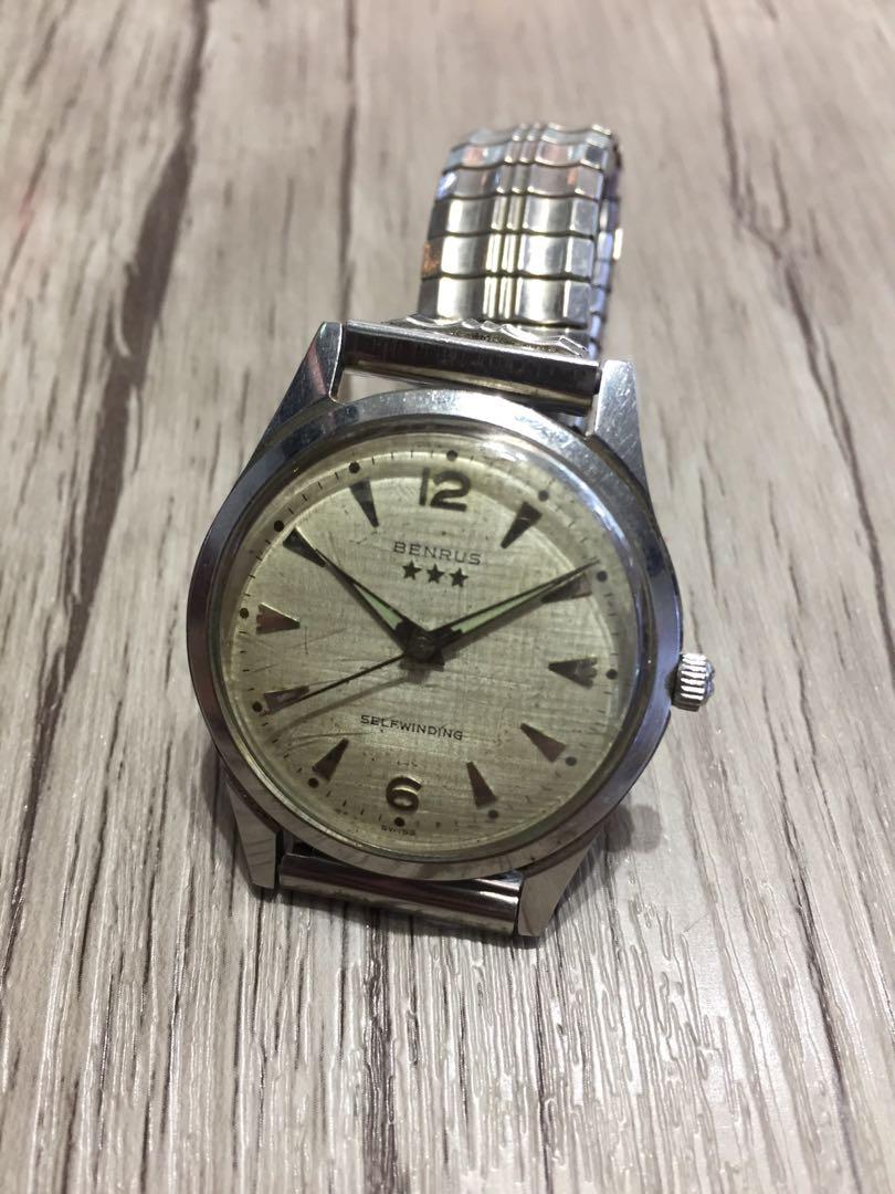 Benrus Self Winding Vintage Watch, Luxury, Watches on Carousell